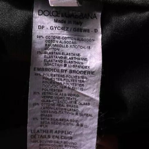 Black Crown White Lining Skinny Denim Jeans-Dolce & Gabbana-LabelTerrace.com