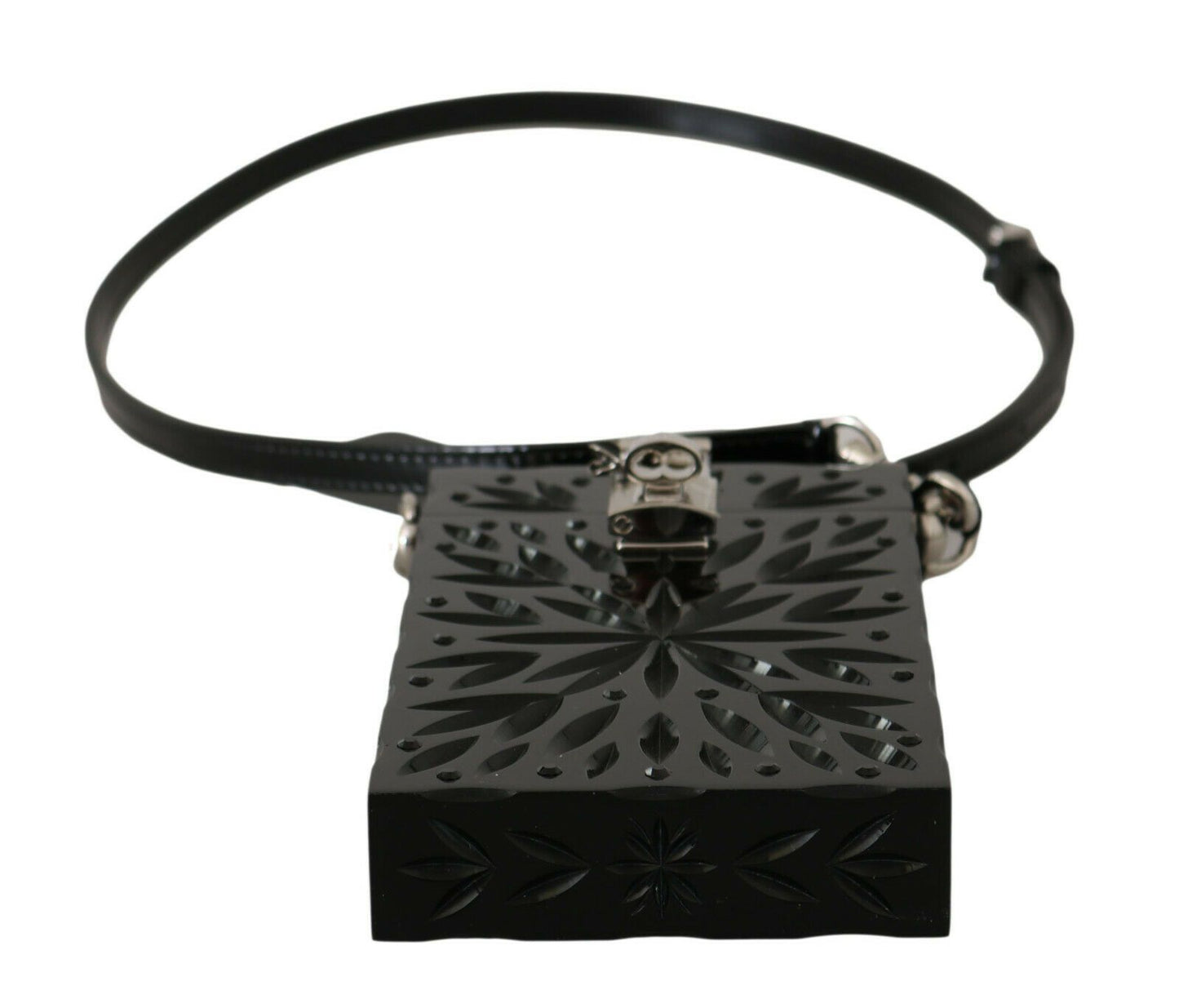 Black Crystal Plexiglass Cross Cigarette Case Holder-Dolce & Gabbana-LabelTerrace.com