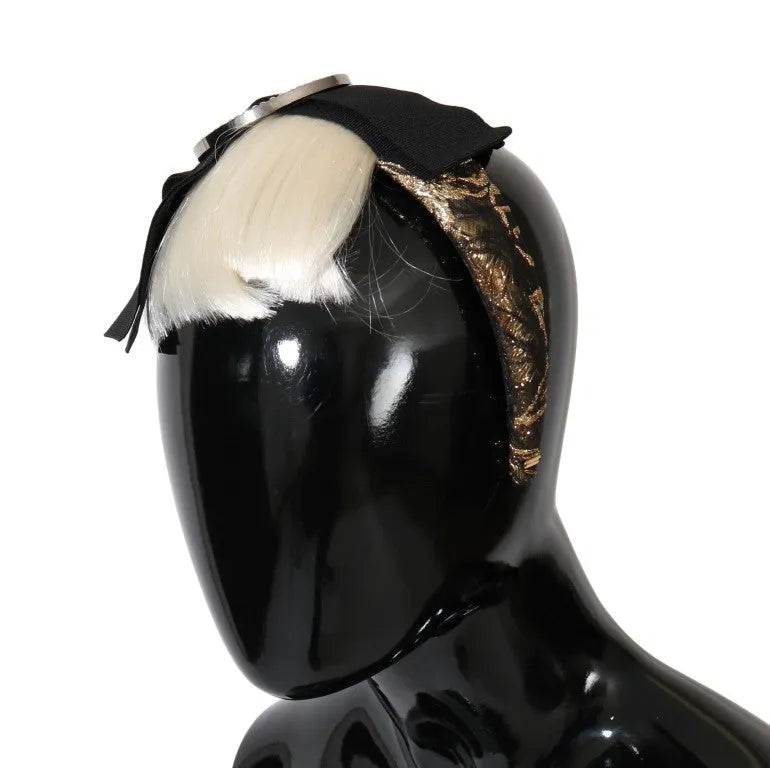 Black Crystal White Diadem Headband-Dolce & Gabbana-LabelTerrace.com