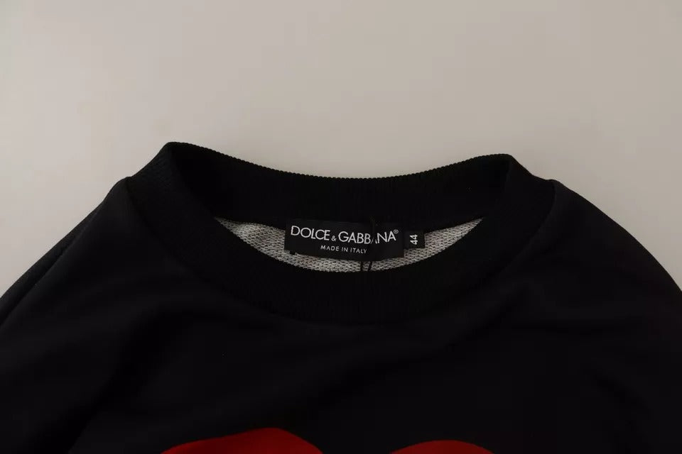 Black Cupid Print Hoodie Sweatshirt Sweater-Dolce & Gabbana-LabelTerrace.com