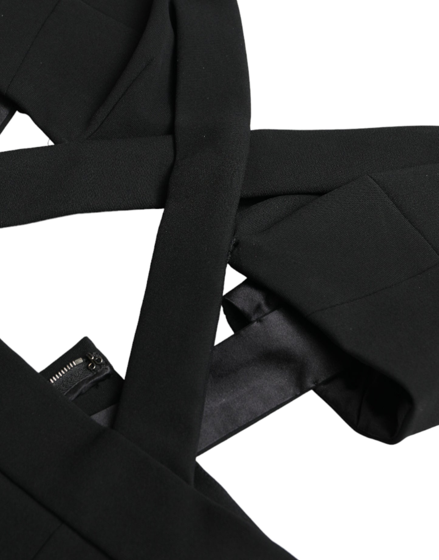 Black Cut Out Sleeveless Bodycon Midi Dress-Dolce & Gabbana-LabelTerrace.com