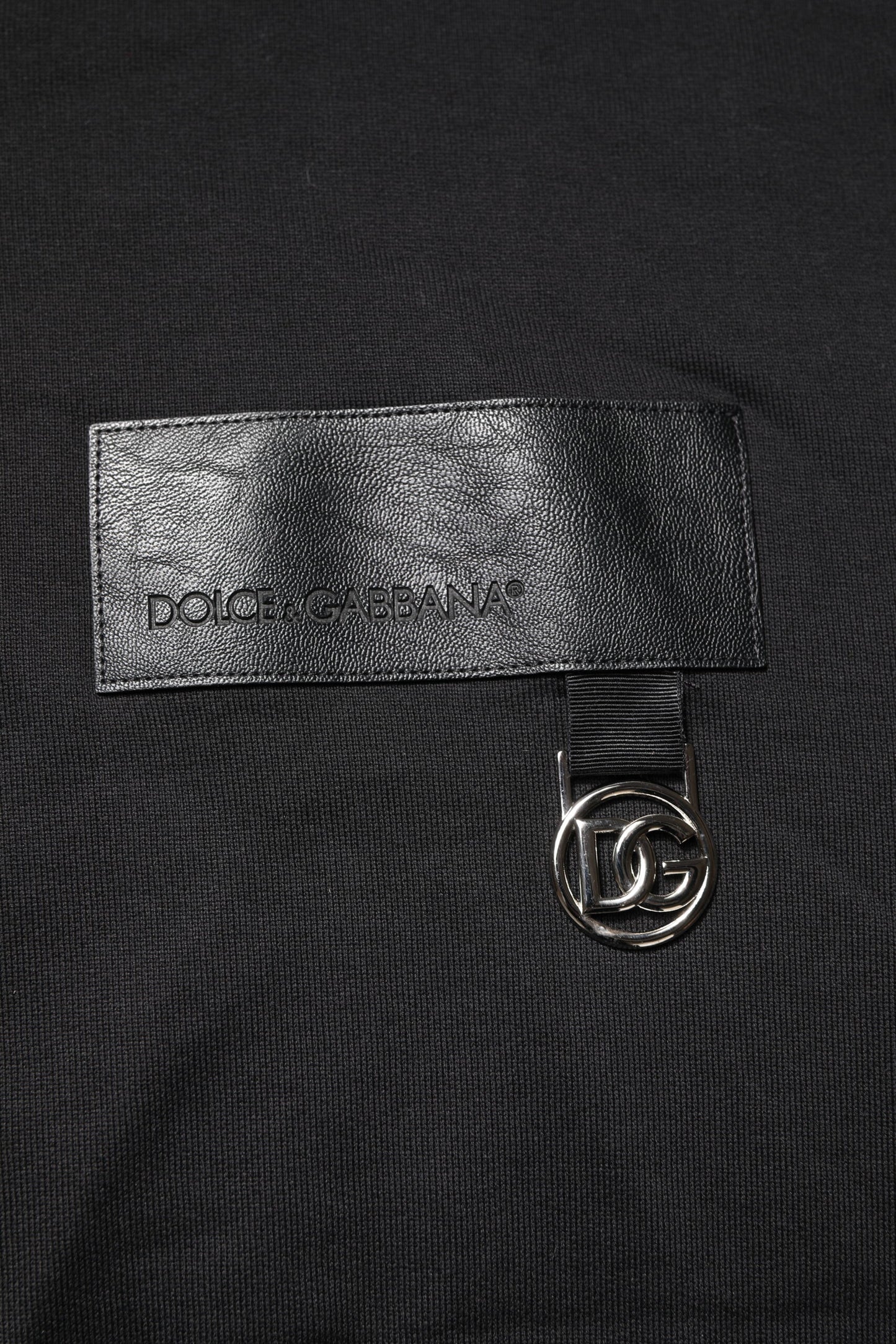 Black DG Logo Crew Neck Sweatshirt Sweater-Dolce & Gabbana-LabelTerrace.com