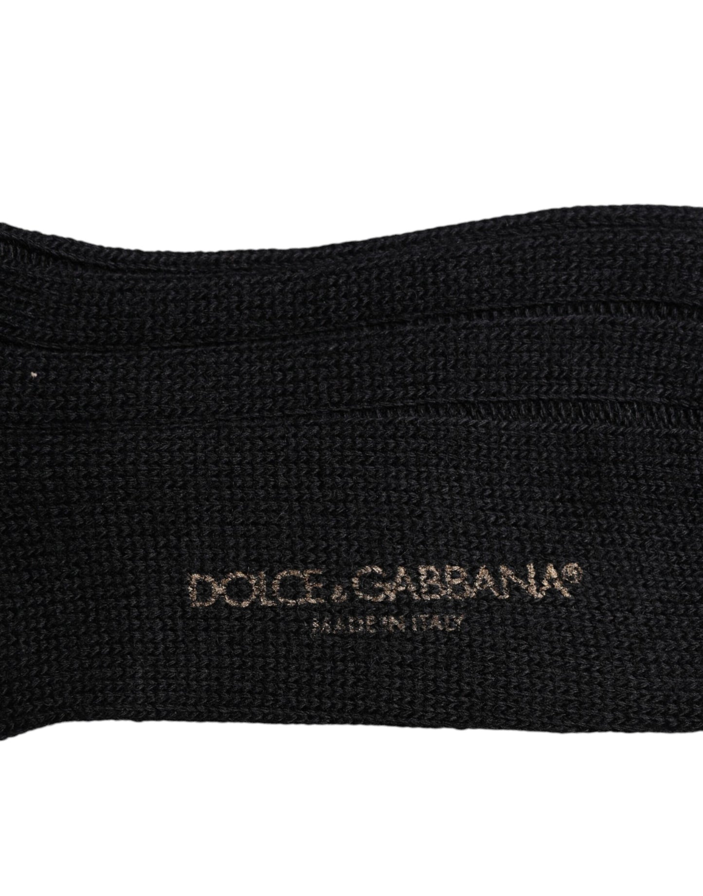Black DG Logo Print Over The Calf Socks-Dolce & Gabbana-LabelTerrace.com