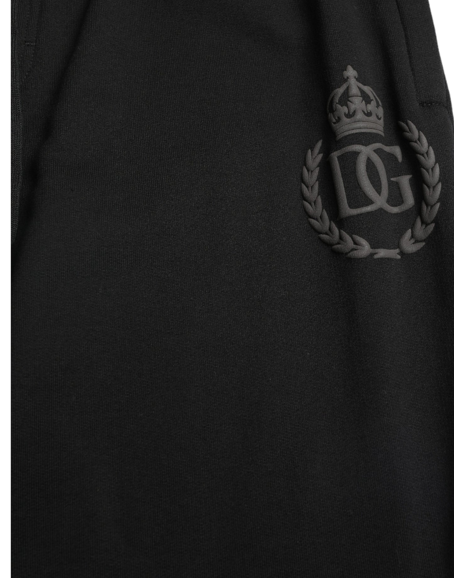 Black DG Logo Skinny Jogger Sweatpants Pants-Dolce & Gabbana-LabelTerrace.com