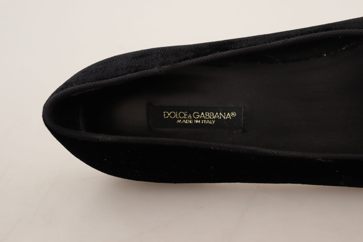 Black DG Sacred Heart Patch Slip On Flat Shoes-Dolce & Gabbana-LabelTerrace.com