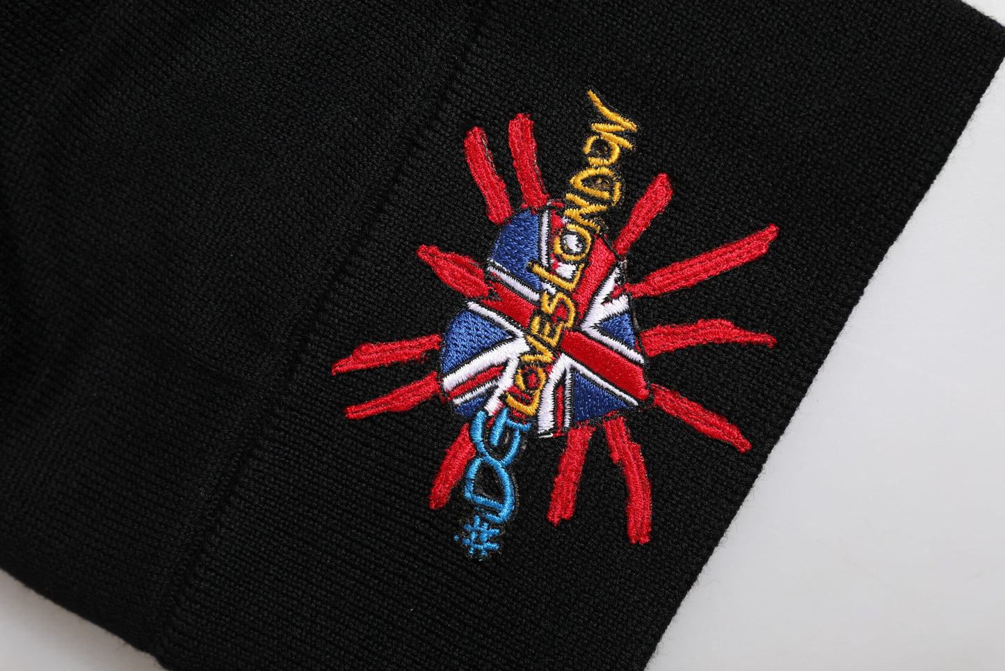 Black #DGLOVESLONDON Knitted Beanie Hat-Dolce & Gabbana-LabelTerrace.com