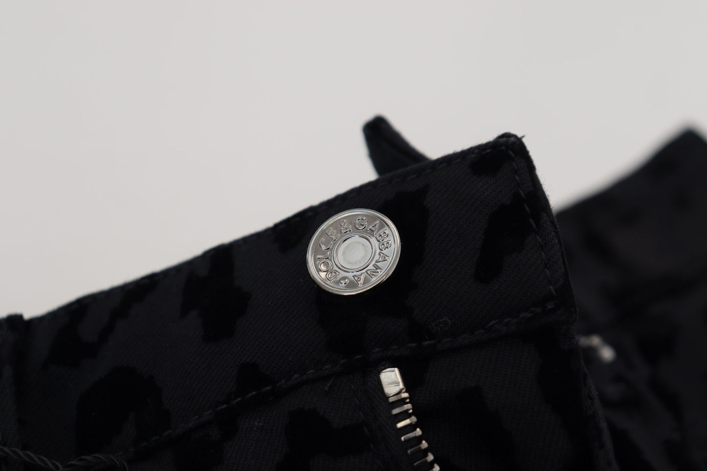 Black Denim Cotton Stretch Hot Pants Shorts-Dolce & Gabbana-LabelTerrace.com