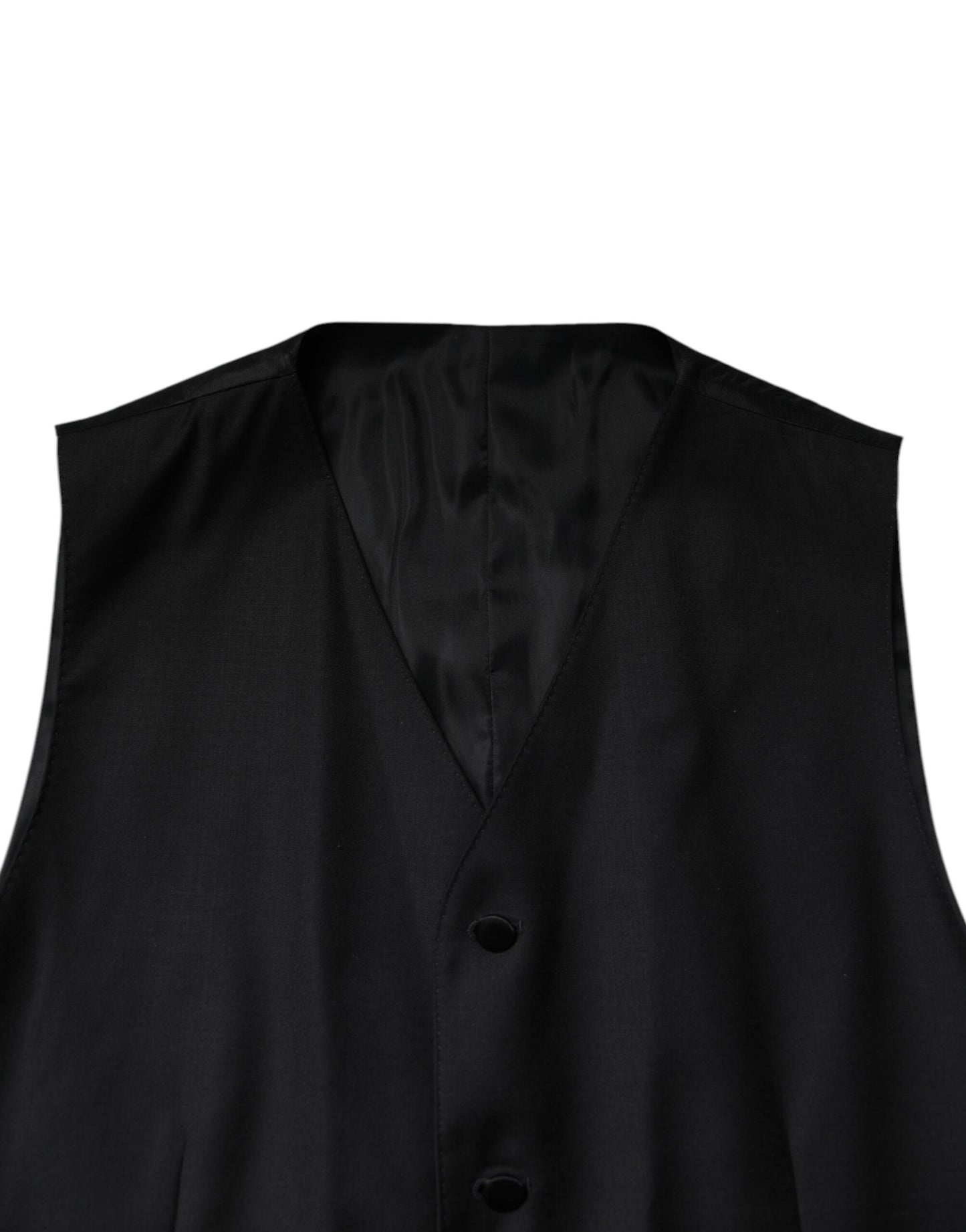 Black Double Breasted Formal 3 Piece Suit-Dolce & Gabbana-LabelTerrace.com