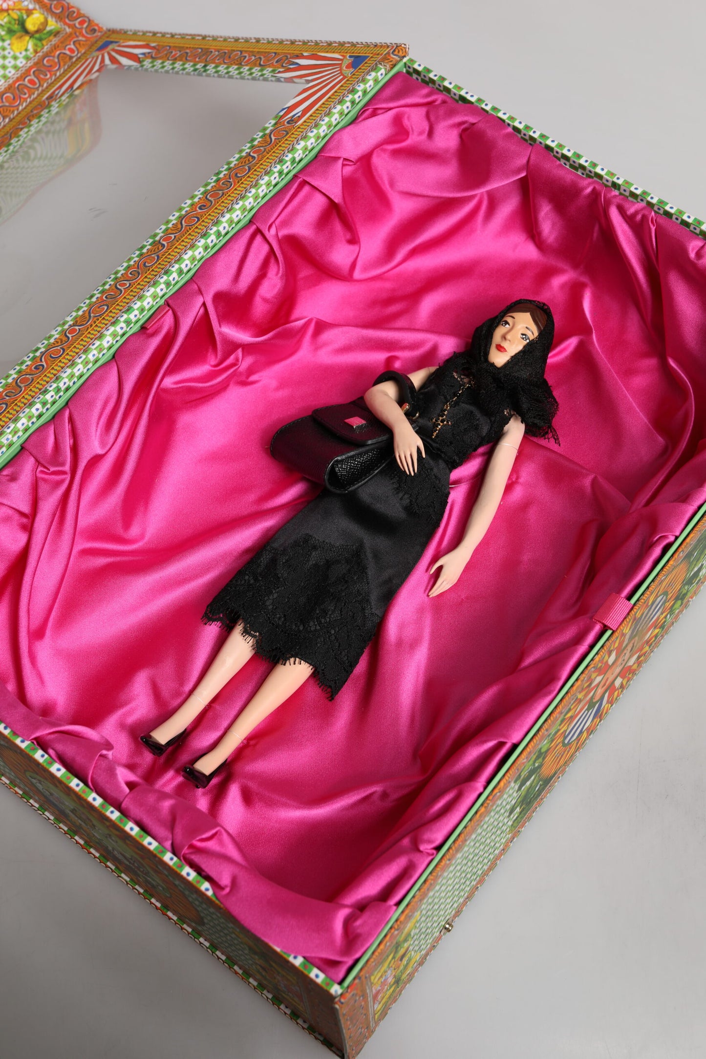 Black Dress Ceramic Porcelain Fashion Leather Sicily Dolls-Dolce & Gabbana-LabelTerrace.com