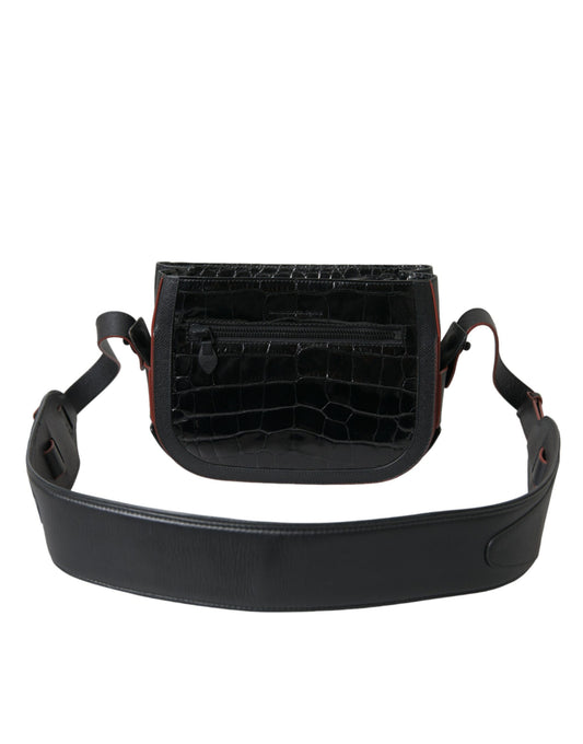 Black Exotic Leather Shoulder Crossbody Camera Bag-Balenciaga-LabelTerrace.com