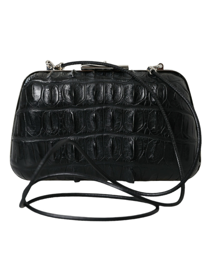 Black Exotic Skin Leather Shoulder Crossbody Box Clutch Bag-Balenciaga-LabelTerrace.com