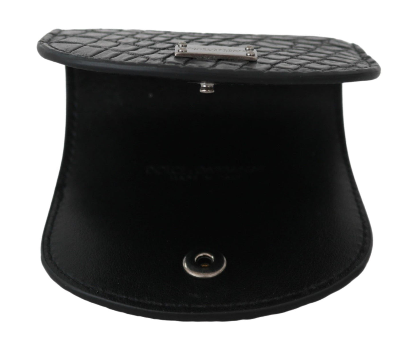 Black Exotic Skin Pocket Condom Case Holder-Dolce & Gabbana-LabelTerrace.com