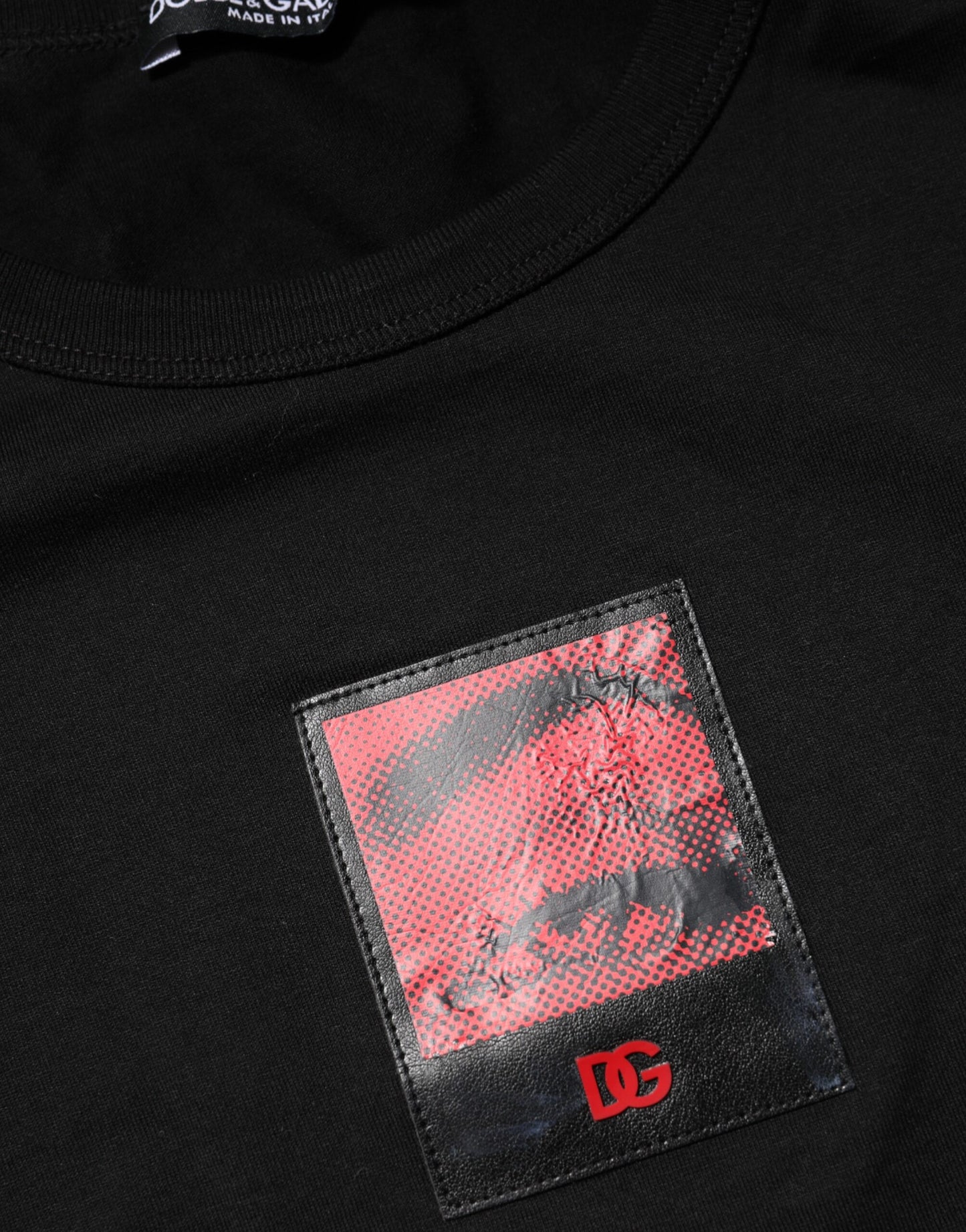 Black Eye Print Cotton Men Crew Neck T-shirt-Dolce & Gabbana-LabelTerrace.com