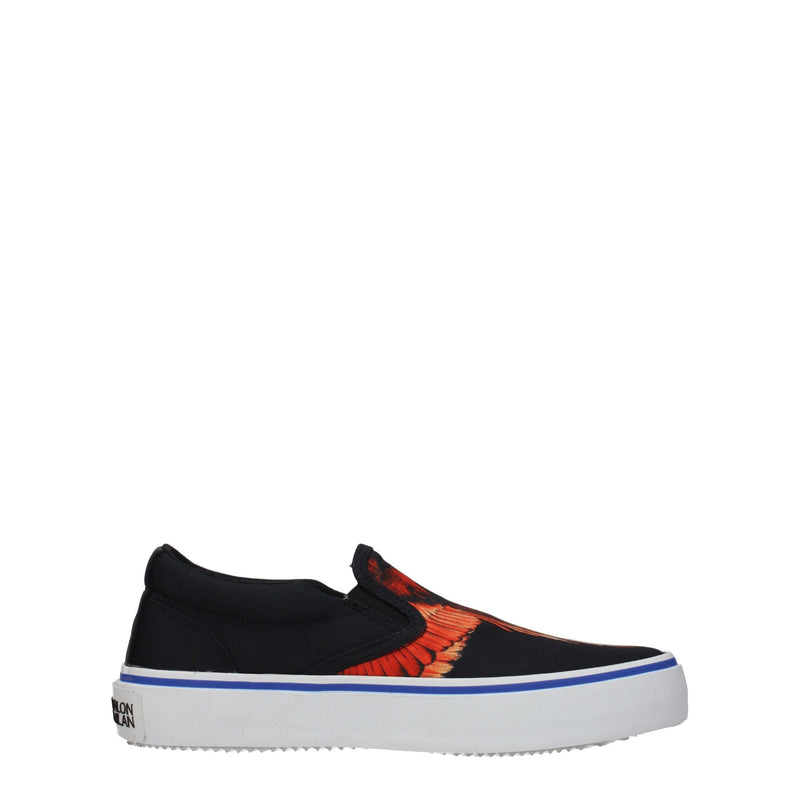 Black Fabric Slip-On Loafers-Marcelo Burlon-LabelTerrace.com