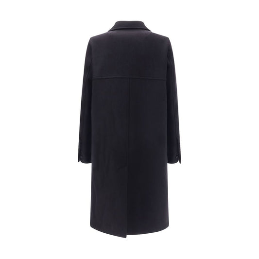 Black Fleece Wool Coat