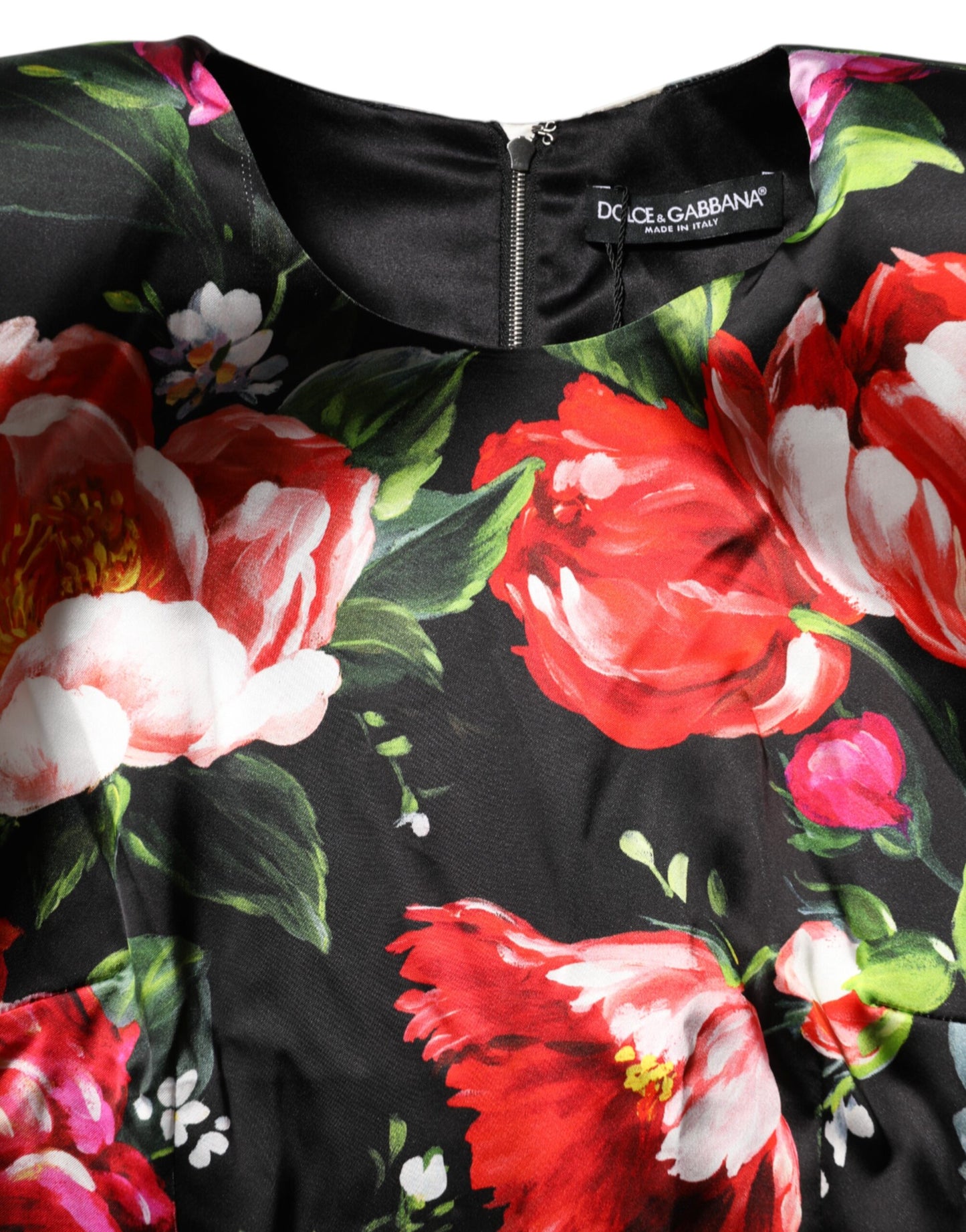 Black Floral Fiori Pittorici Mini Bodycon Dress-Dolce & Gabbana-LabelTerrace.com