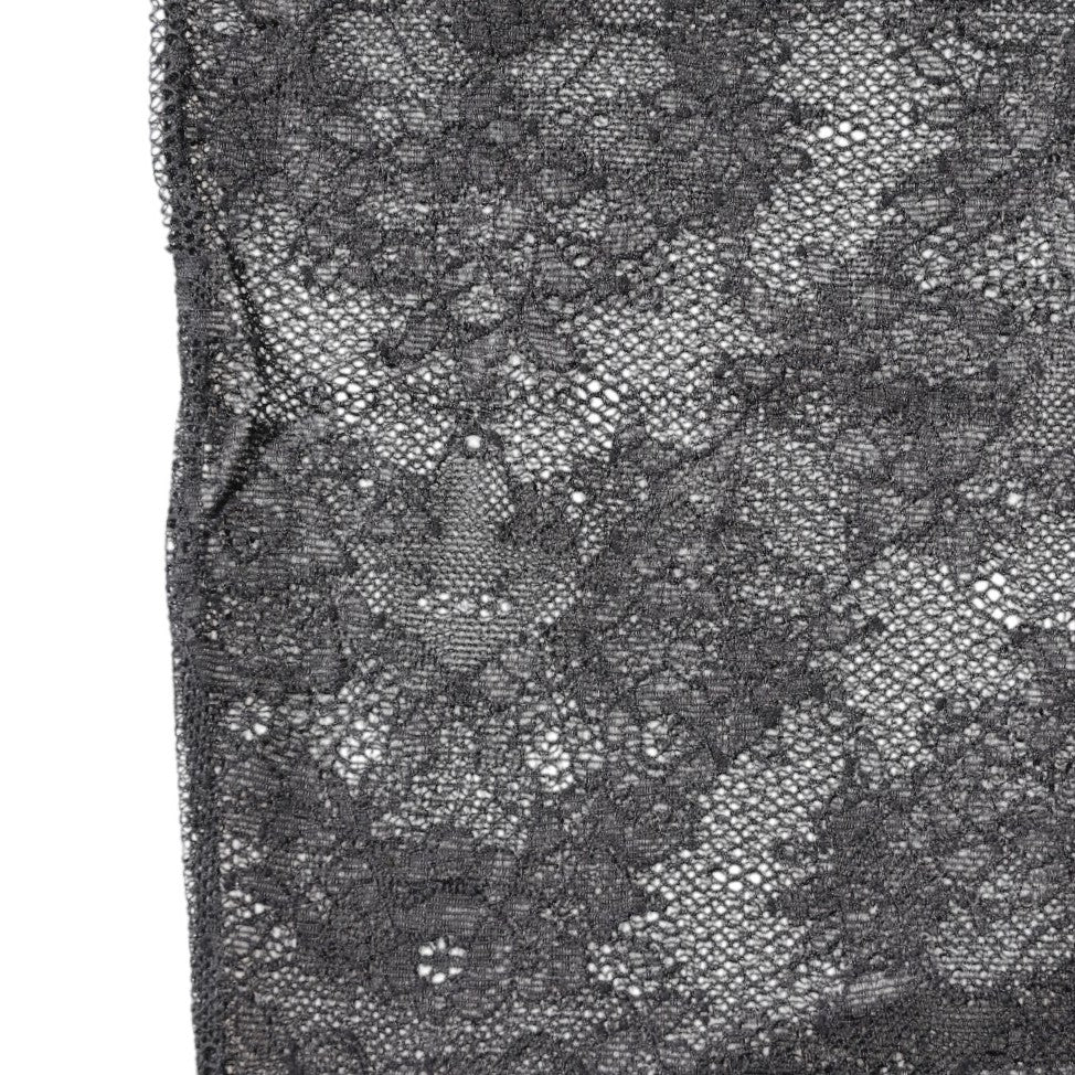 Black Floral Lace Cotton Stretch Stockings Socks-Dolce & Gabbana-LabelTerrace.com