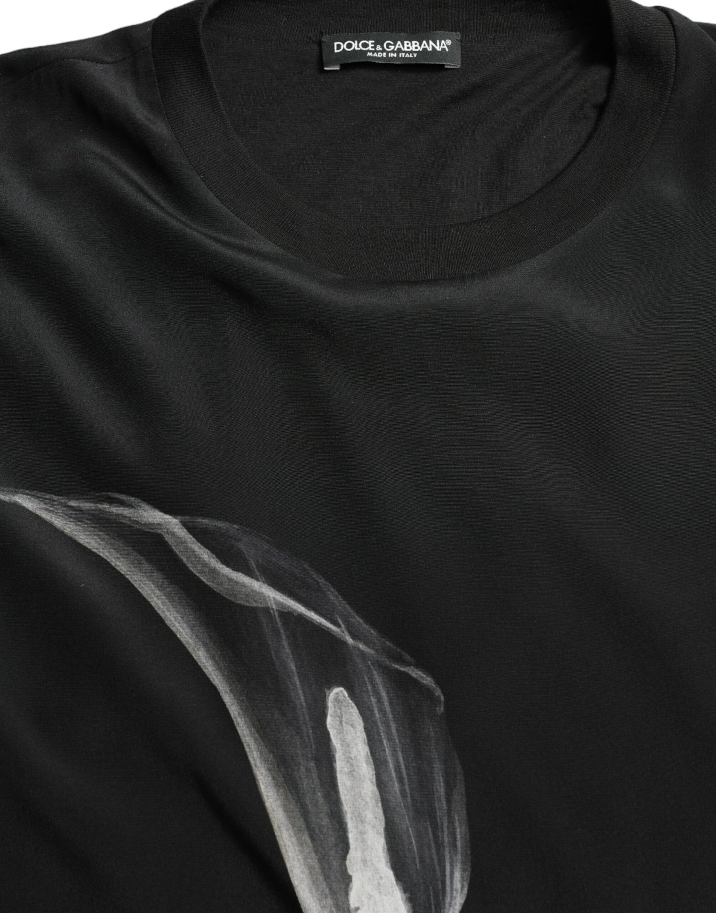 Black Floral Print Crewneck Pullover Sweater-Dolce & Gabbana-LabelTerrace.com