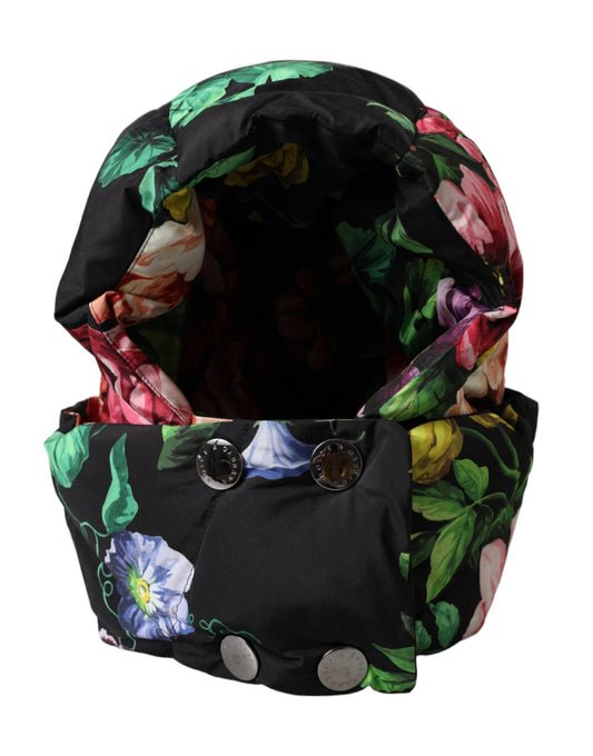 Black Floral Print Whole Head Wrap Hat-Dolce & Gabbana-LabelTerrace.com
