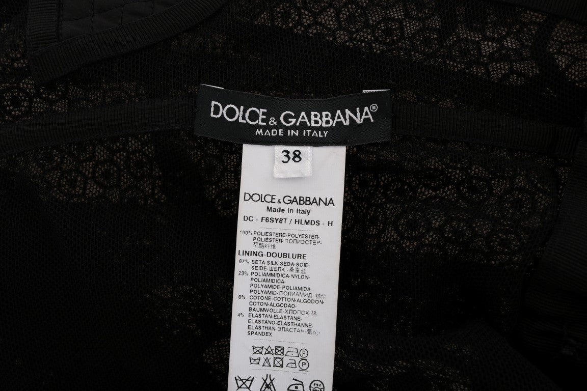 Black Floral Sheath Dress-Dolce & Gabbana-LabelTerrace.com