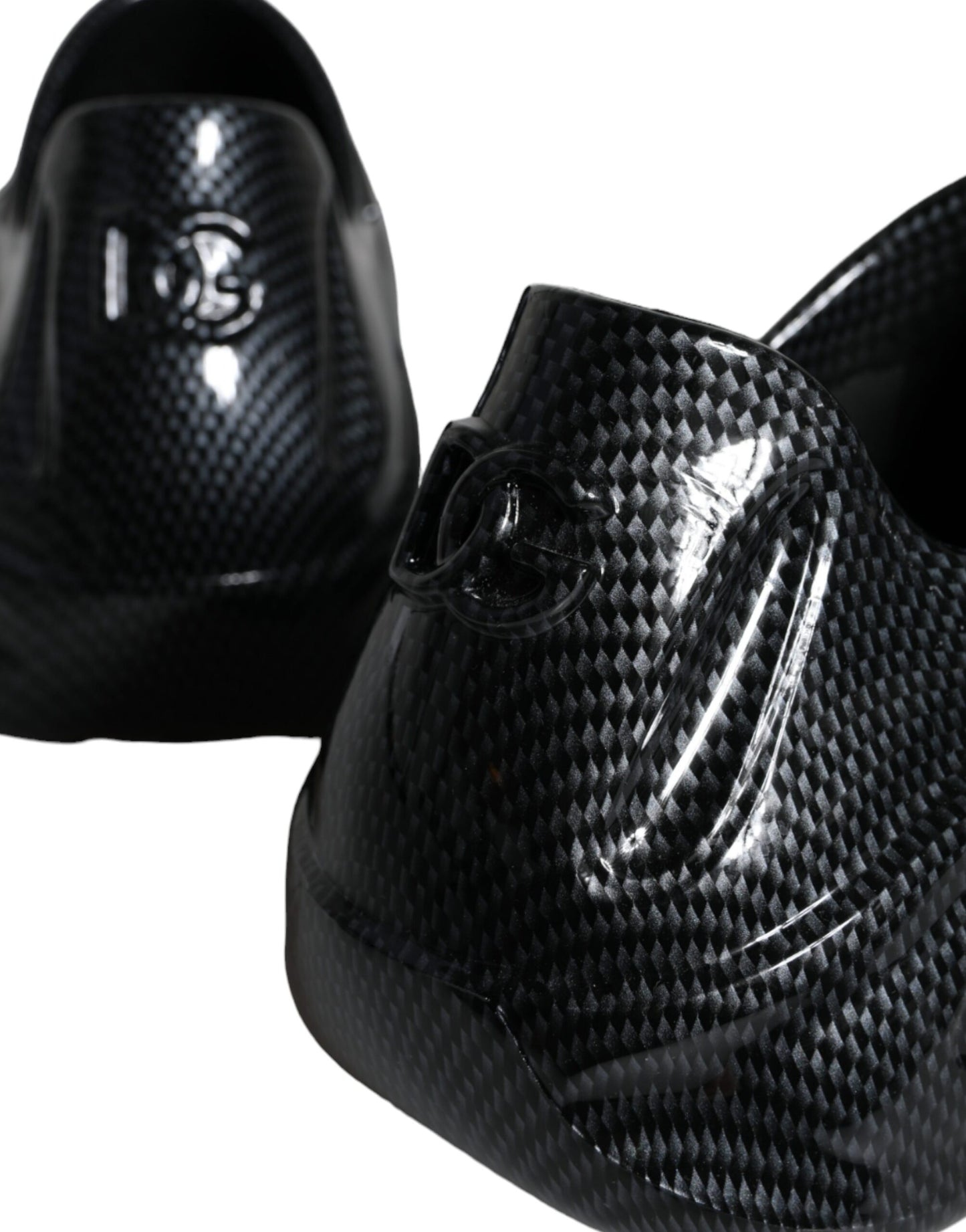 Black Foiled Rubber Toy Low Top Men Sneakers Shoes-Dolce & Gabbana-LabelTerrace.com