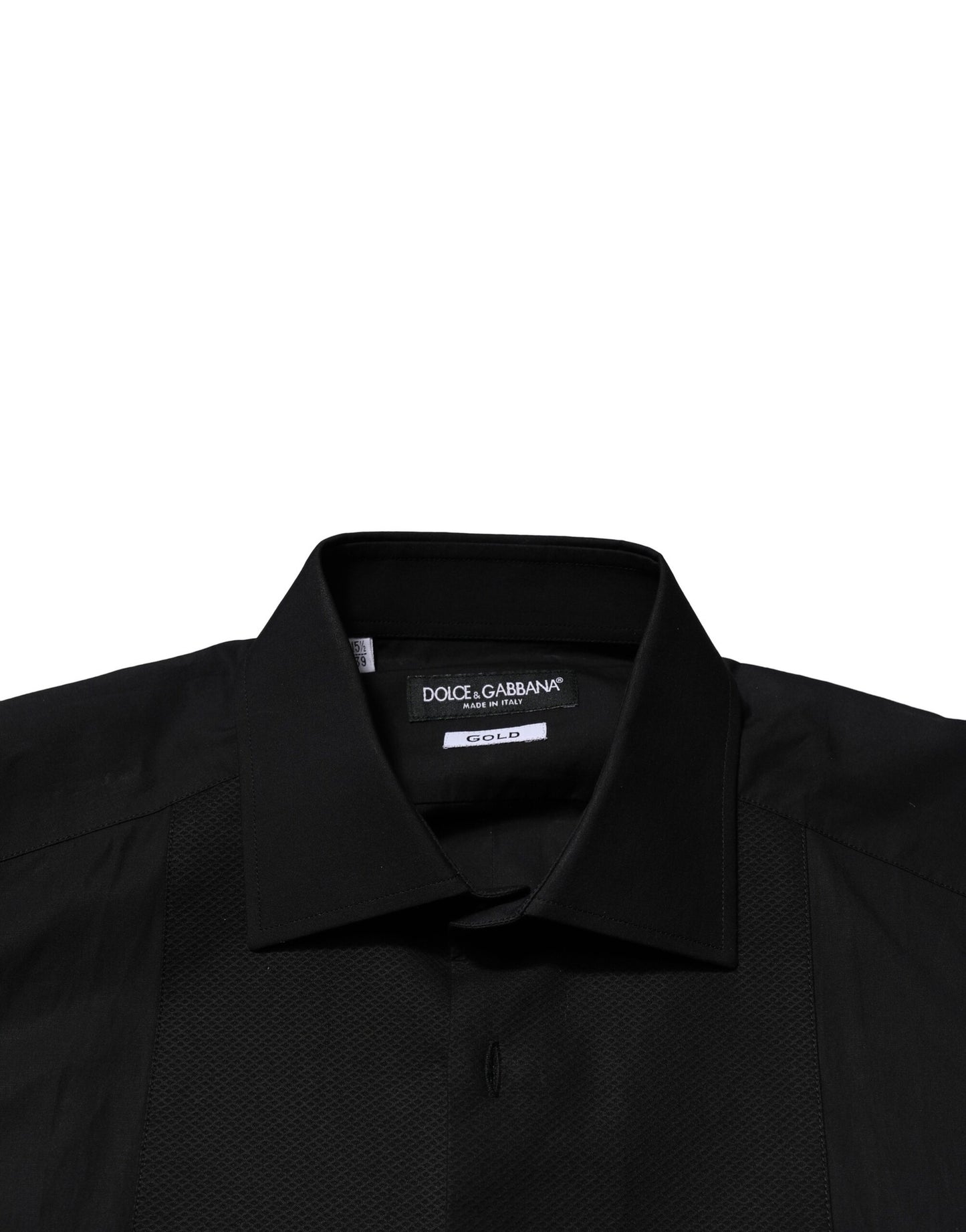 Black GOLD Long Sleeves Dress Formal Shirt-Dolce & Gabbana-LabelTerrace.com