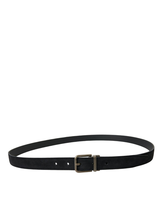 Black Goat Leather Antique Metal Buckle Belt-Dolce & Gabbana-LabelTerrace.com