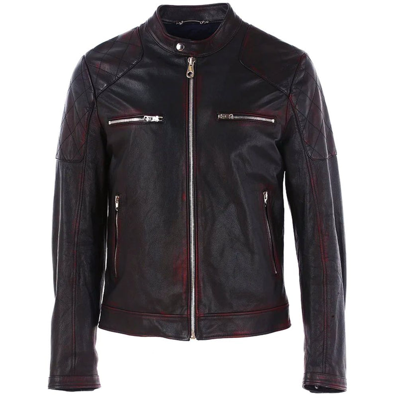 Black Goatskin Men Jacket-Dolce & Gabbana-LabelTerrace.com