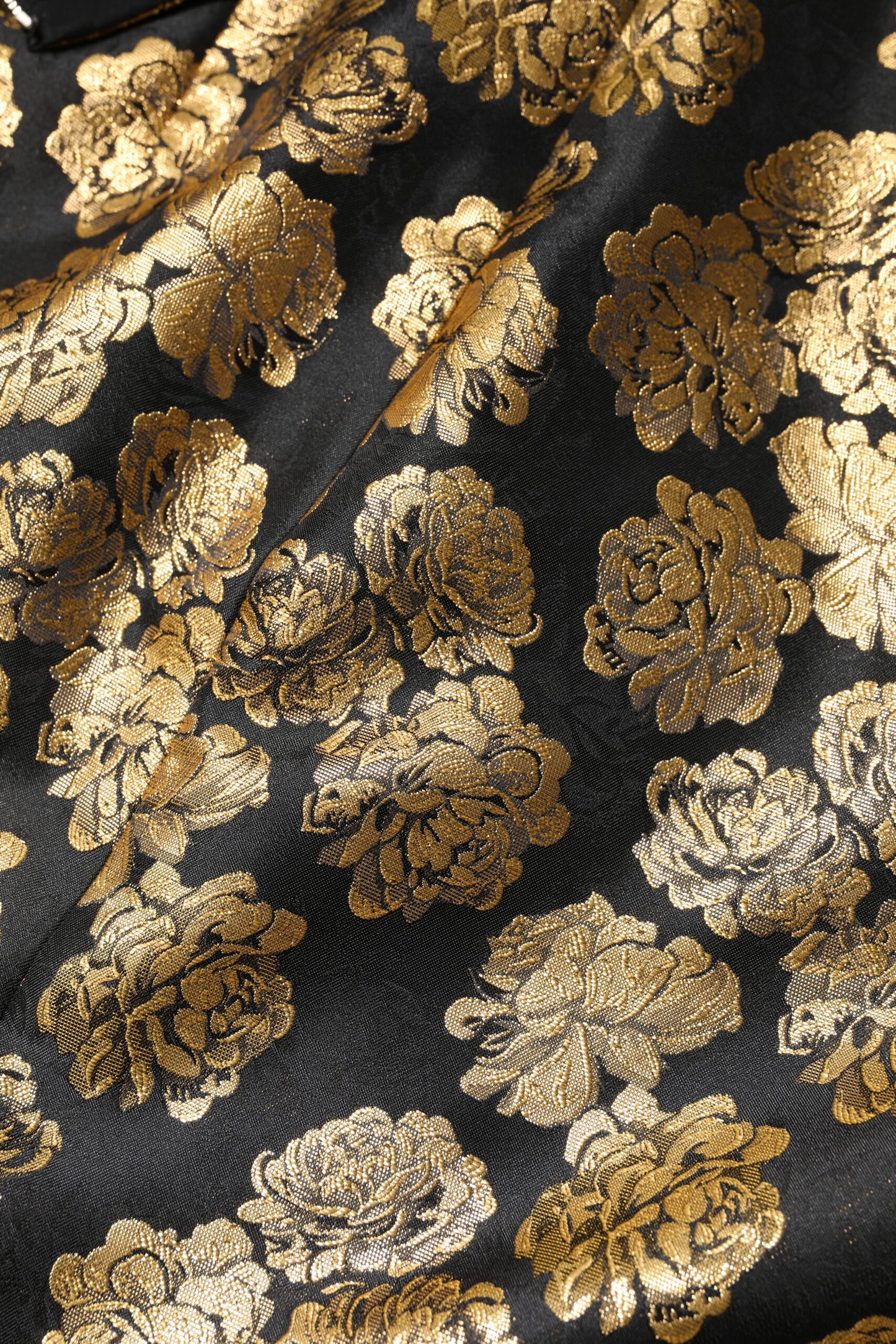 Black Gold Floral Print Jacquard Mini Skirt-Dolce & Gabbana-LabelTerrace.com