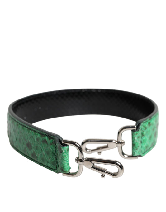 Black Green Exotic Leather Bag Shoulder Strap-Dolce & Gabbana-LabelTerrace.com