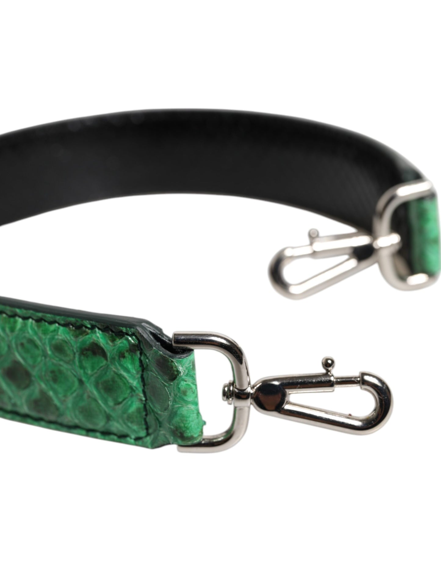 Black Green Exotic Leather Bag Shoulder Strap-Dolce & Gabbana-LabelTerrace.com