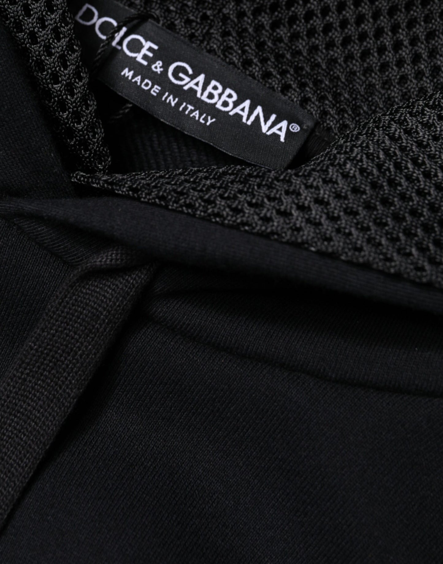 Black Hooded Pullover Men Sweatshirt Sweater-Dolce & Gabbana-LabelTerrace.com