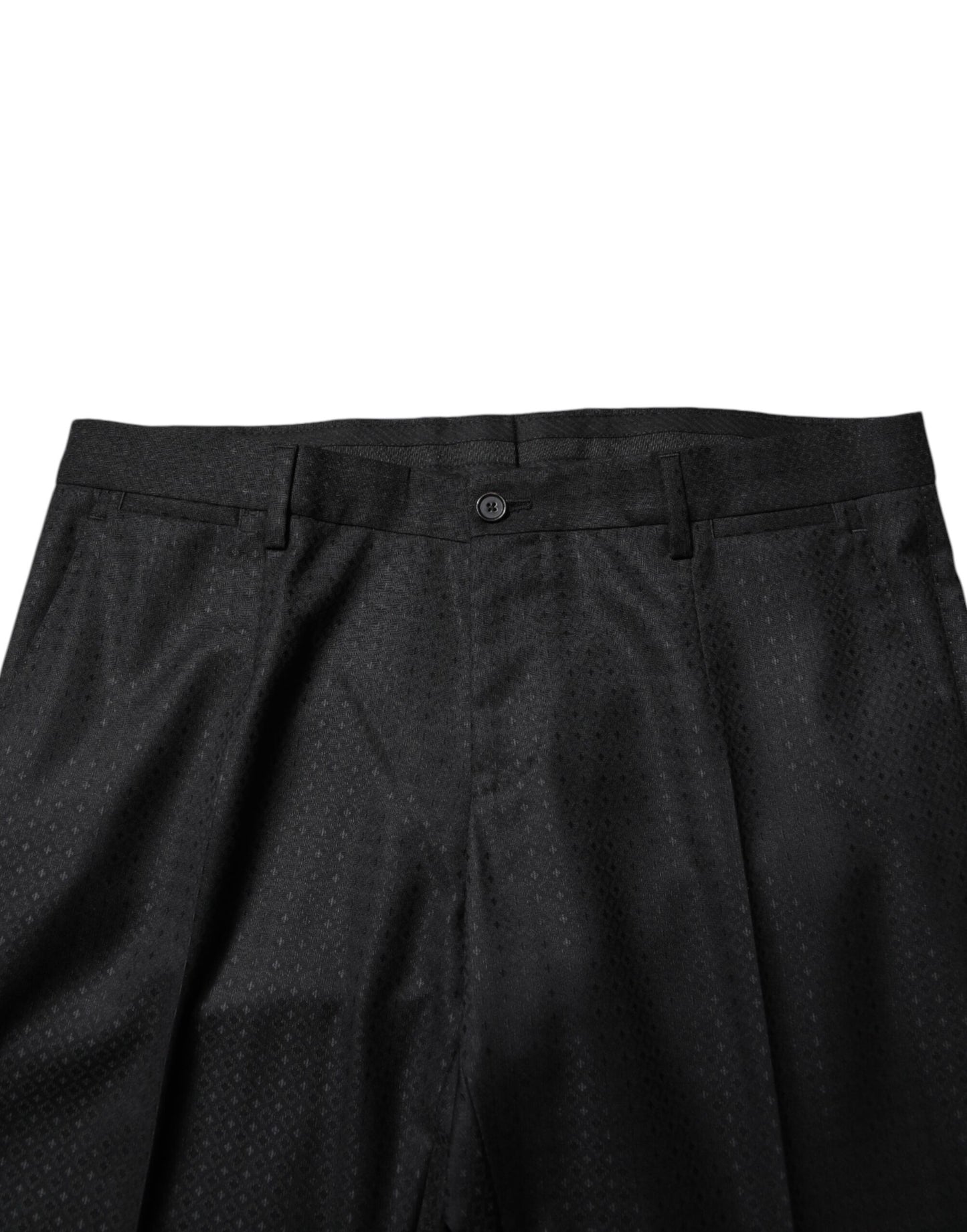 Black Jacquard Single Breasted 2 Piece Suit-Dolce & Gabbana-LabelTerrace.com