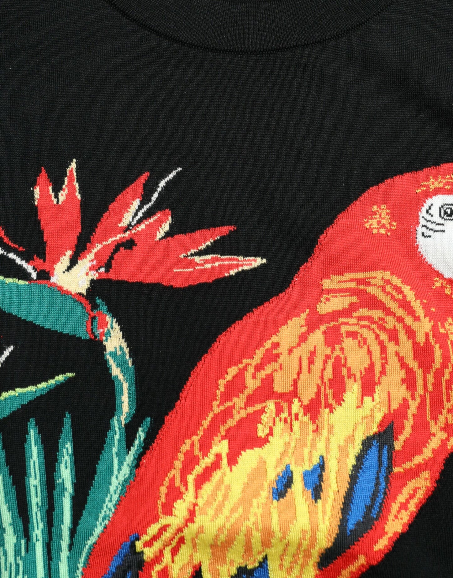 Black Jungle Crew Neck Sleeveless Tank Top-Dolce & Gabbana-LabelTerrace.com