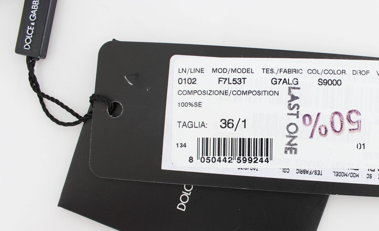 Black Key Floral Print Silk Blouse Top-Dolce & Gabbana-LabelTerrace.com