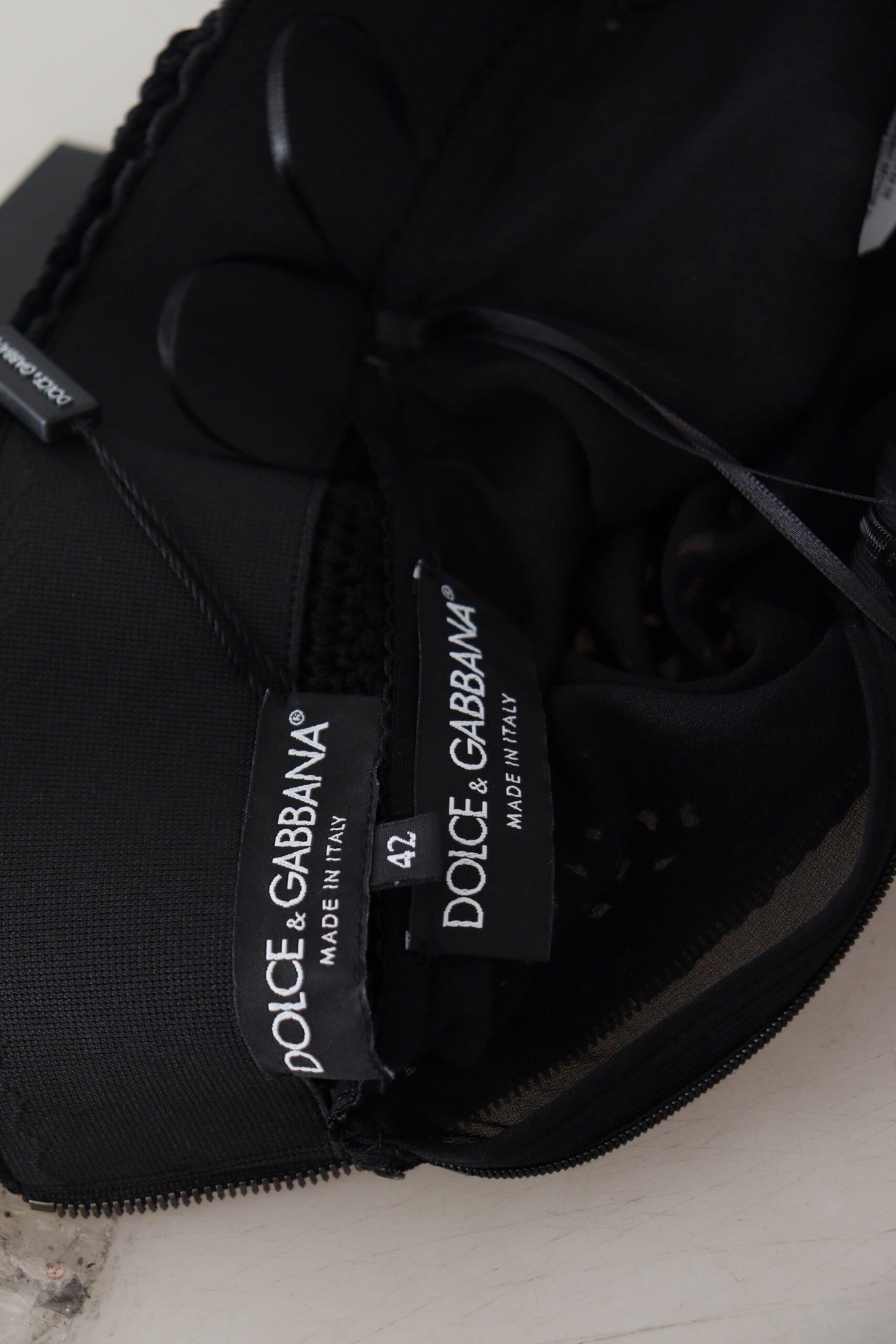 Black Knitted Cotton High Waist Mermaid Skirt-Dolce & Gabbana-LabelTerrace.com