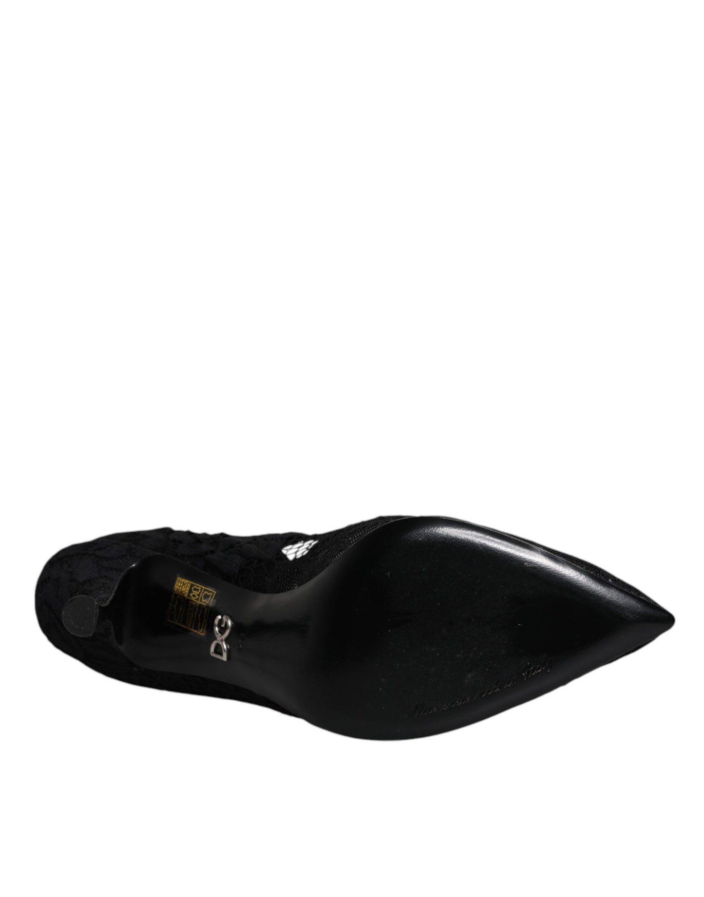 Black Lace Crystals Mary Jane Pumps Shoes-Dolce & Gabbana-LabelTerrace.com