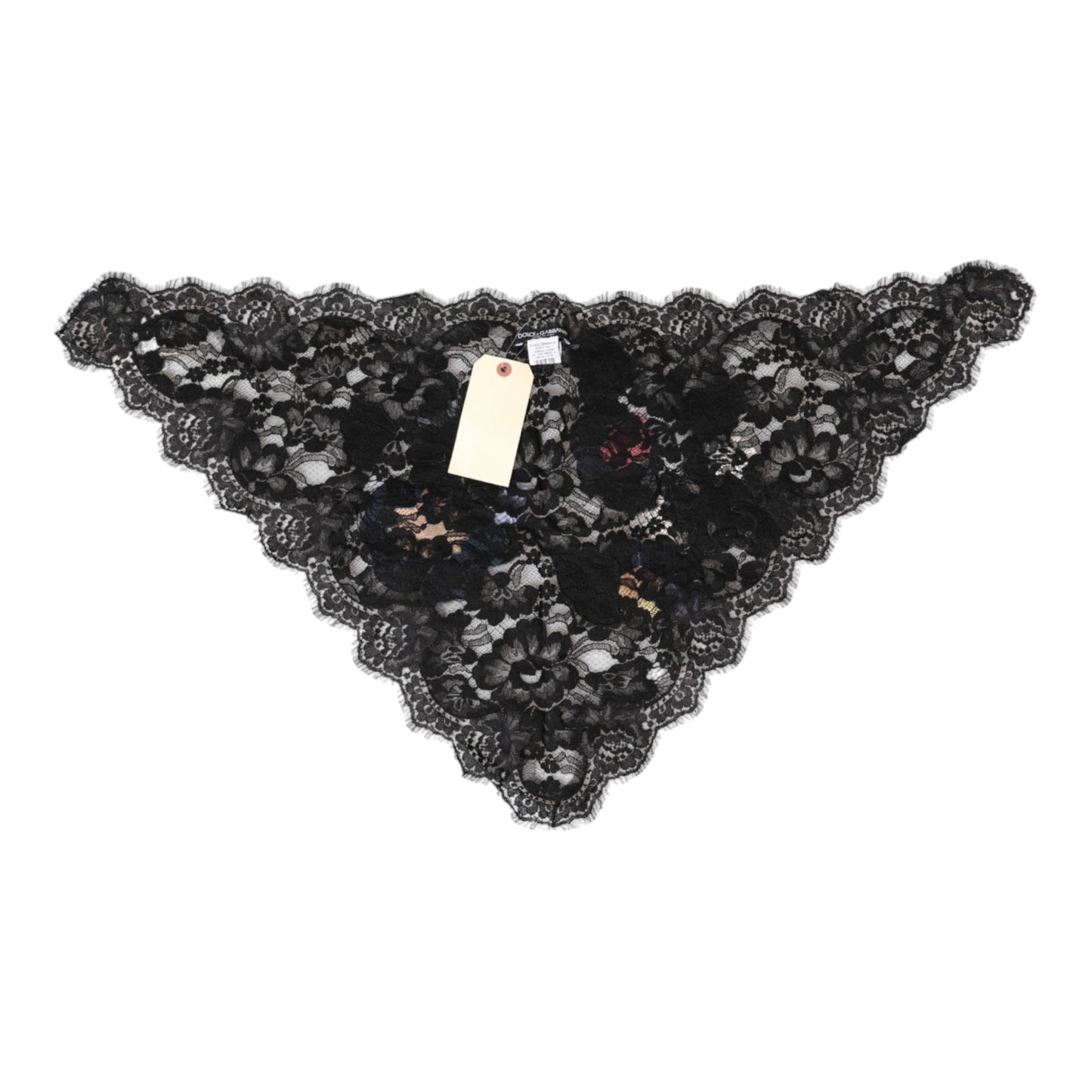 Black Lace Floral Applique Cotton Veil Hat-Dolce & Gabbana-LabelTerrace.com