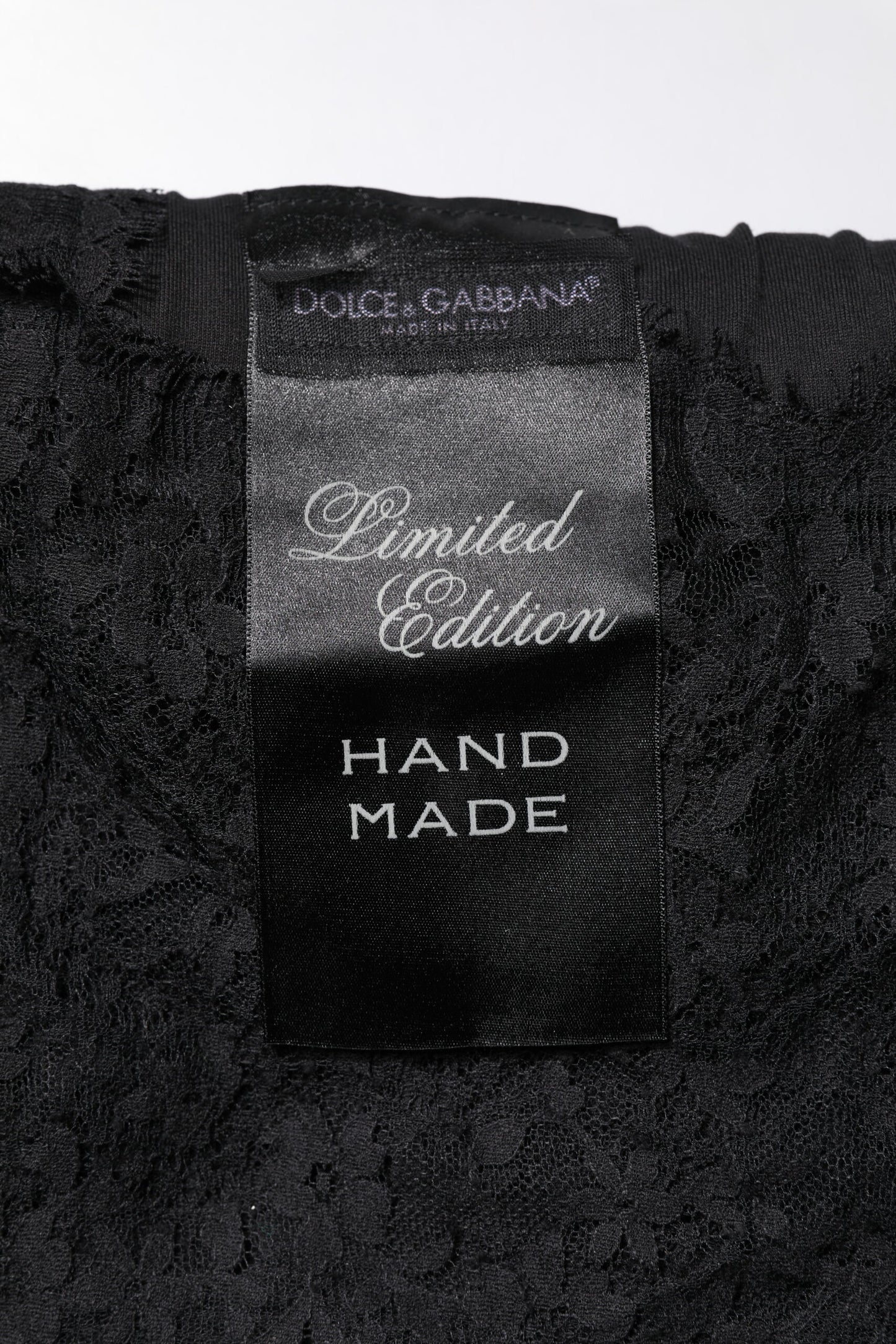 Black Lace Sheer Sacred Heart Crew Neck Top-Dolce & Gabbana-LabelTerrace.com
