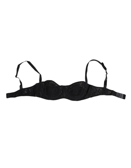 Black Lace Underwire Bra Lingerie Underwear-Dolce & Gabbana-LabelTerrace.com
