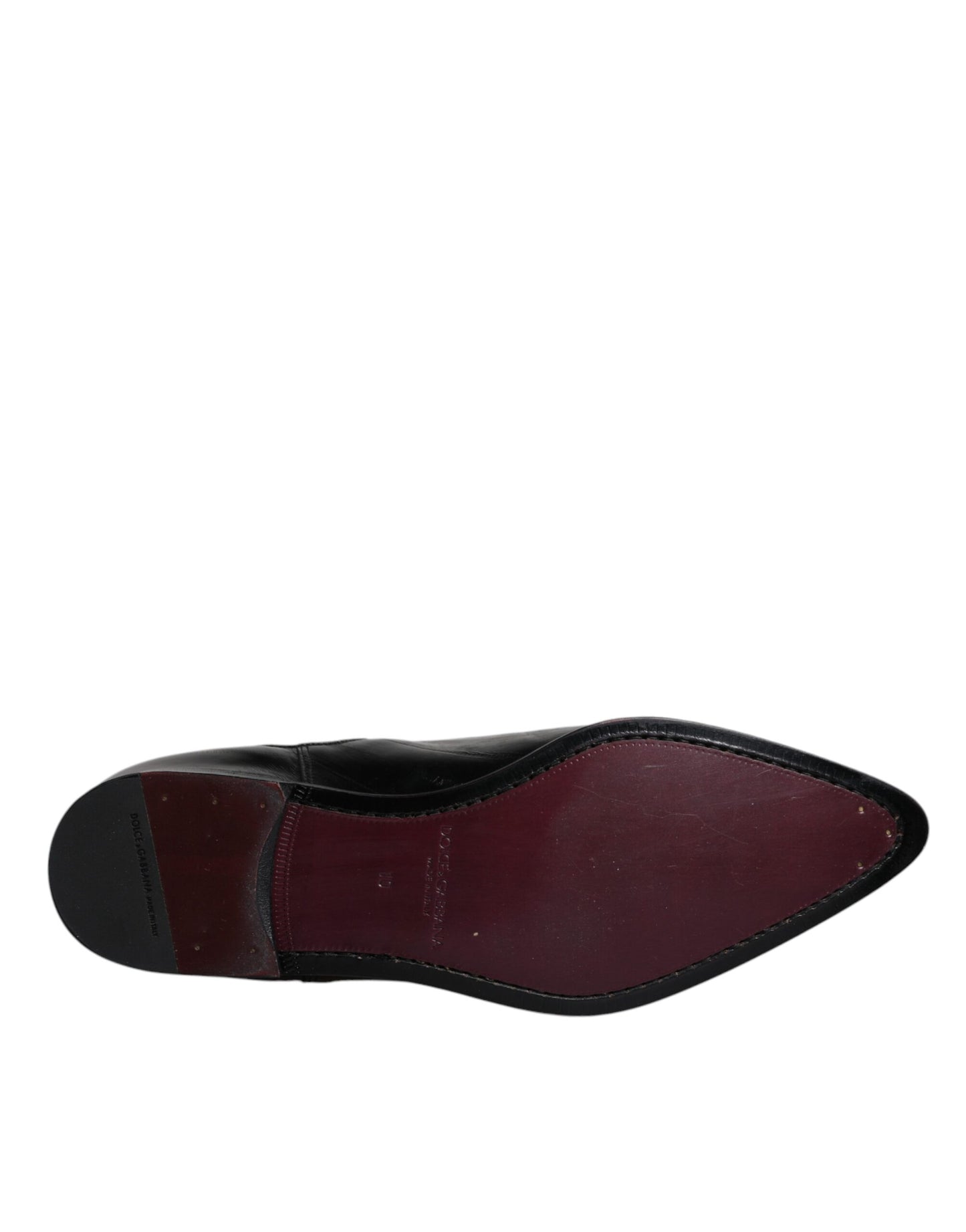 Black Leather Chelsea Men Ankle Boots Shoes-Dolce & Gabbana-LabelTerrace.com