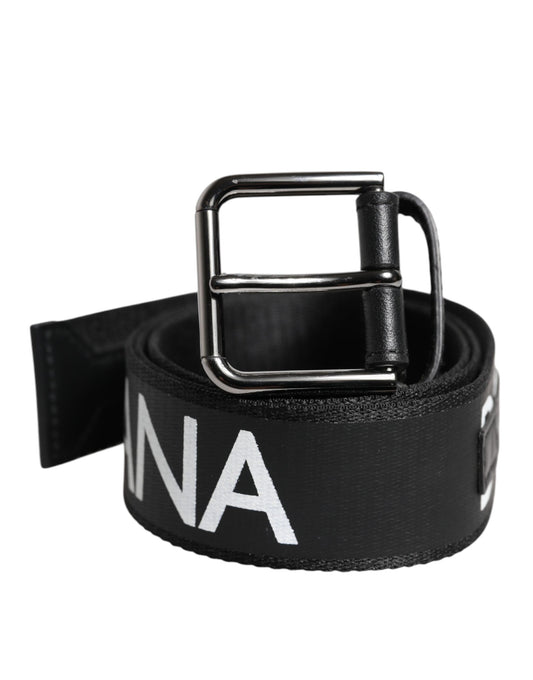 Black Leather Classic Metal Logo Buckle Belt-Dolce & Gabbana-LabelTerrace.com