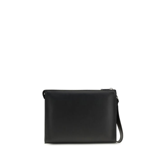Black Leather Clutch Bag