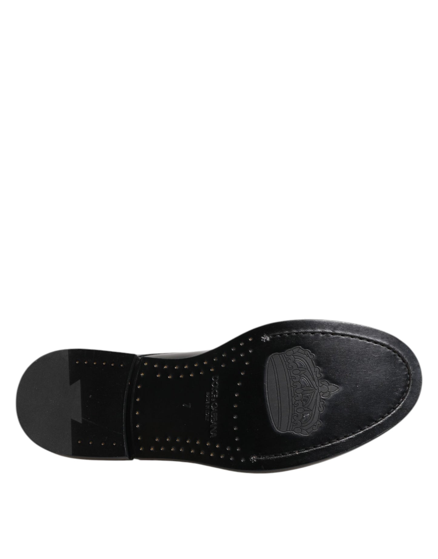 Black Leather Dress Lace Up Men Formal Shoes-Dolce & Gabbana-LabelTerrace.com