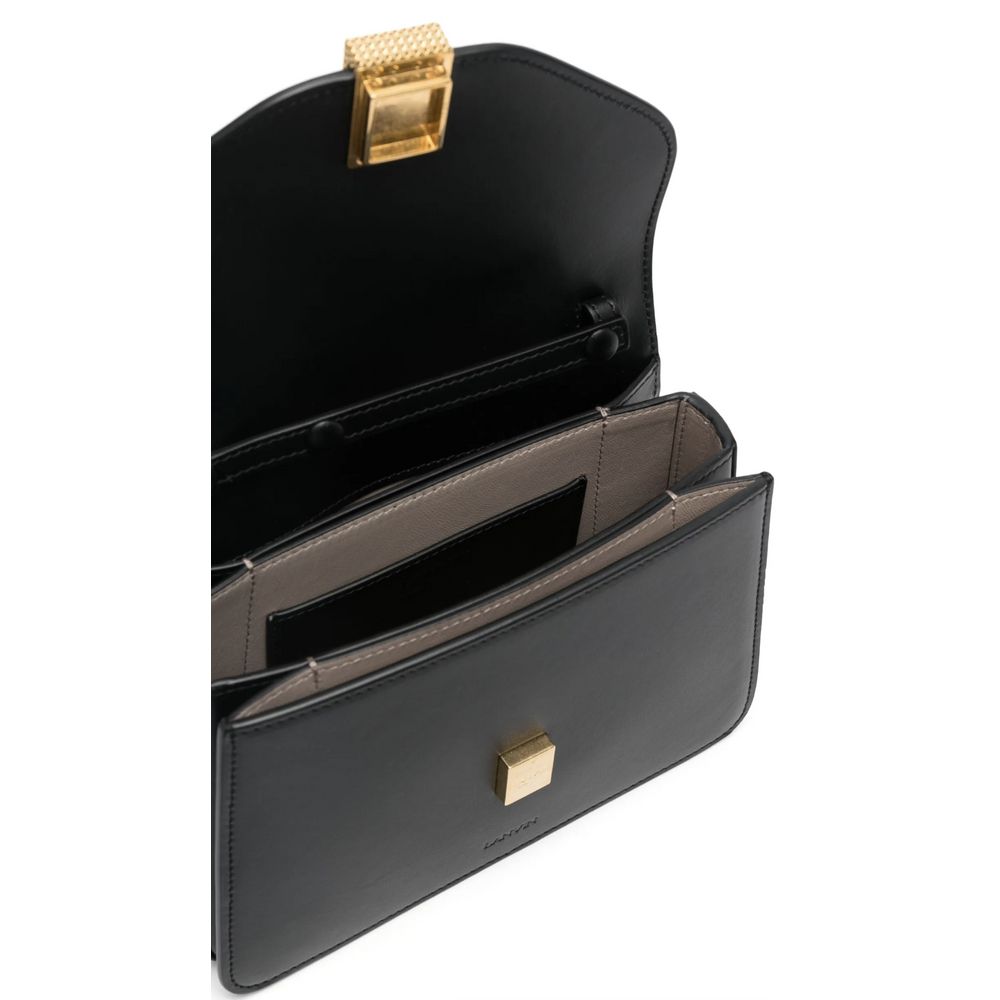Black Leather Handbag-Lanvin-LabelTerrace.com