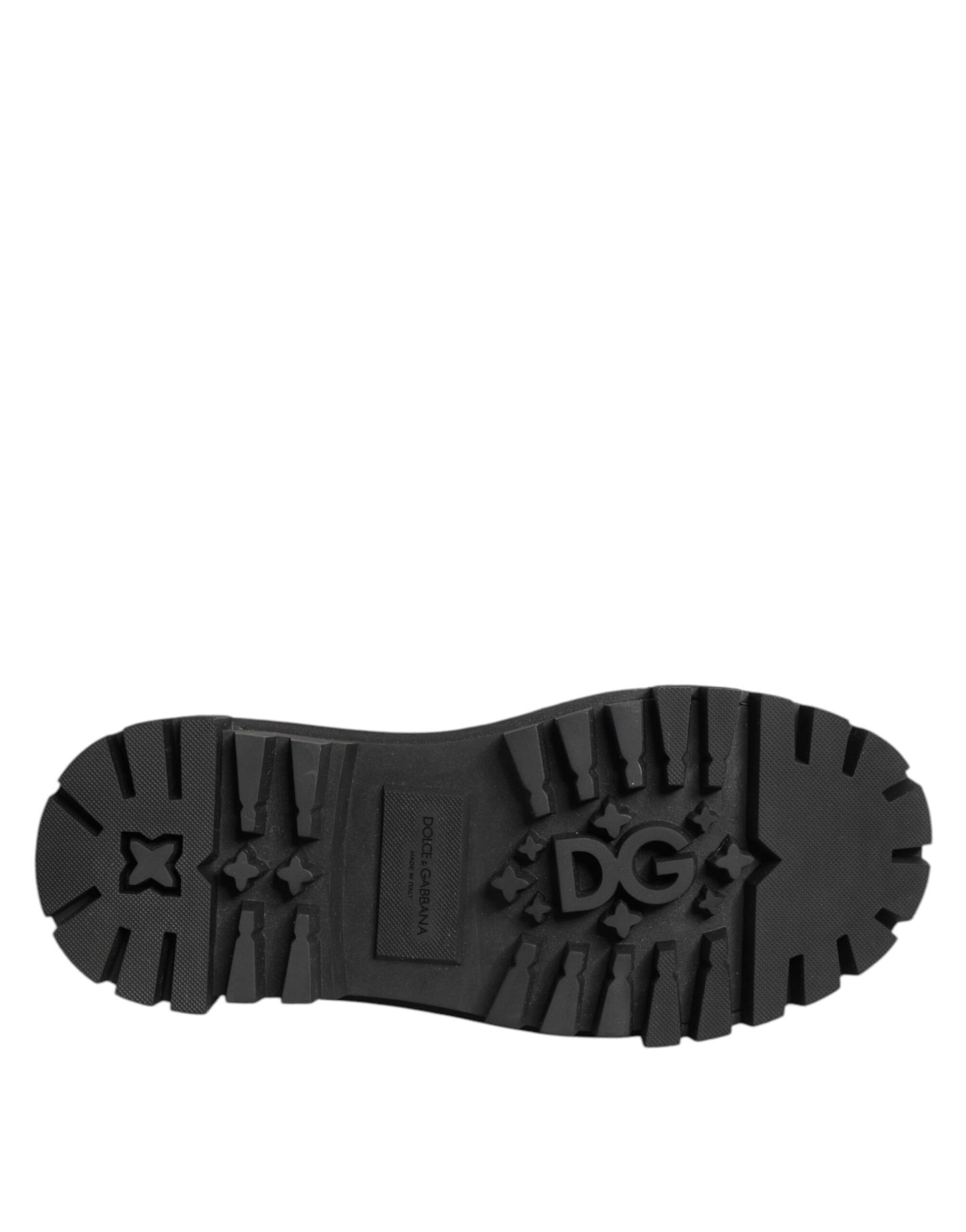 حذاء ديربي من الجلد الأسود مرصع بالكريستال