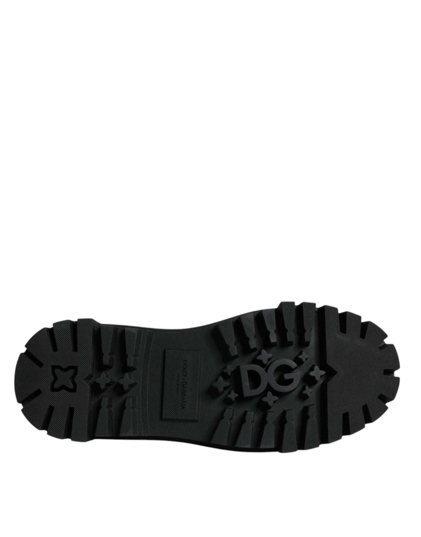 Black Leather Lace Up Trekking Dress Shoes-Dolce & Gabbana-LabelTerrace.com