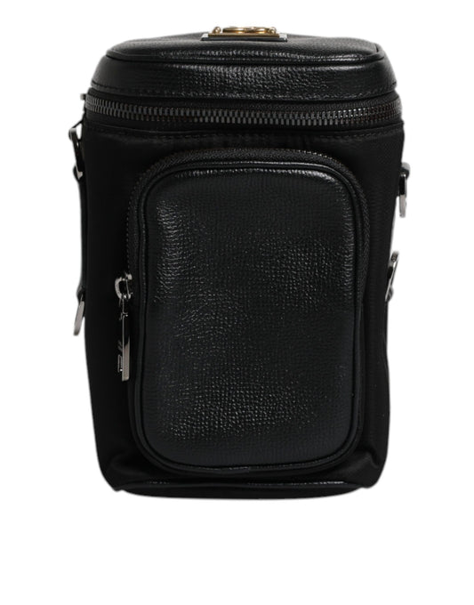 Black Leather Logo Purse Crossbody Camera Bag-Dolce & Gabbana-LabelTerrace.com