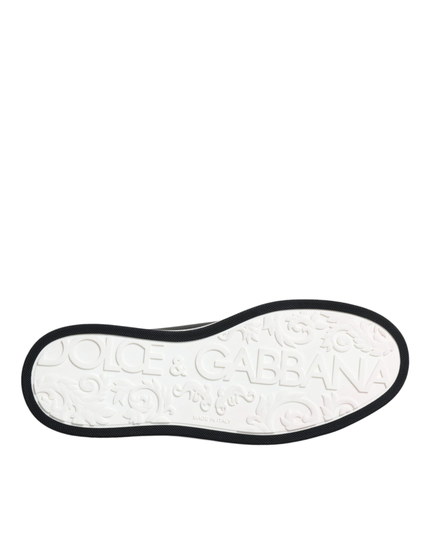 Black Leather Low Top Men Sneakers Shoes-Dolce & Gabbana-LabelTerrace.com