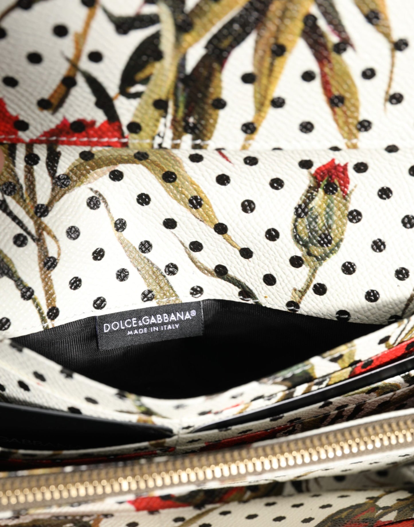 Black Leather Trifold Logo Plaque Card Holder Wallet-Dolce & Gabbana-LabelTerrace.com